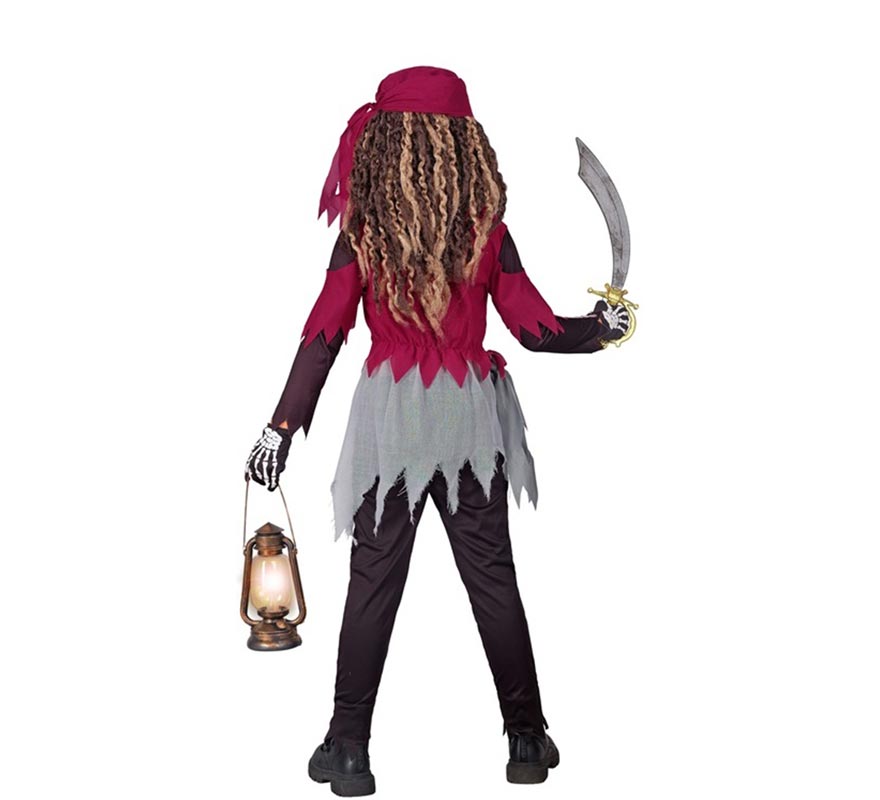 Skeleton Cabin Boy Pirate Costume for Girls-B