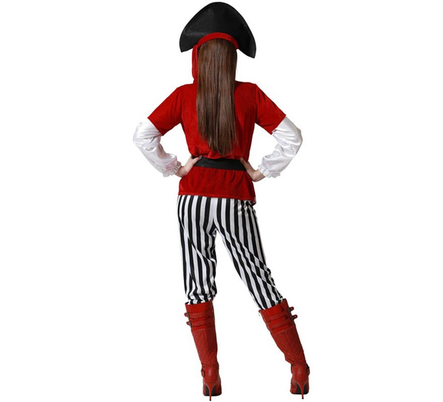 Costume da pirata a righe per adulto-B