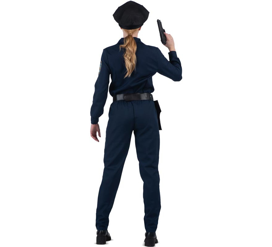 Blue police costume with belt for women-B