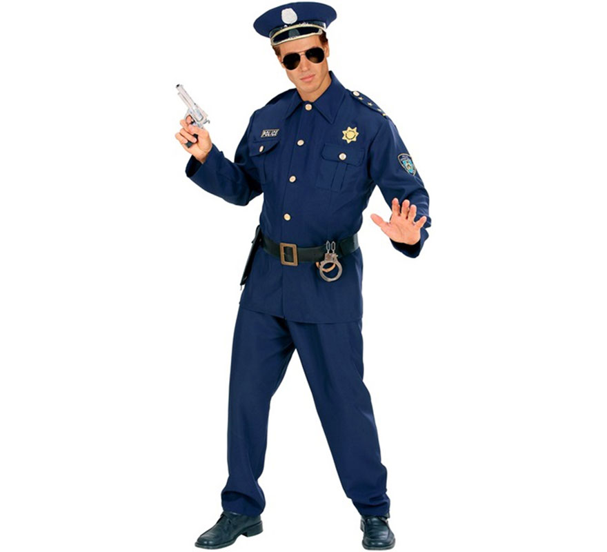 Policeman Costume with Hat for Men-B