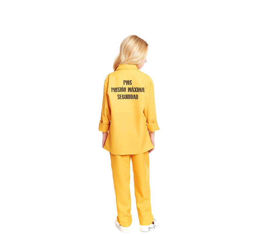 Disfraz de Presidiaria Amarillo para niña-B