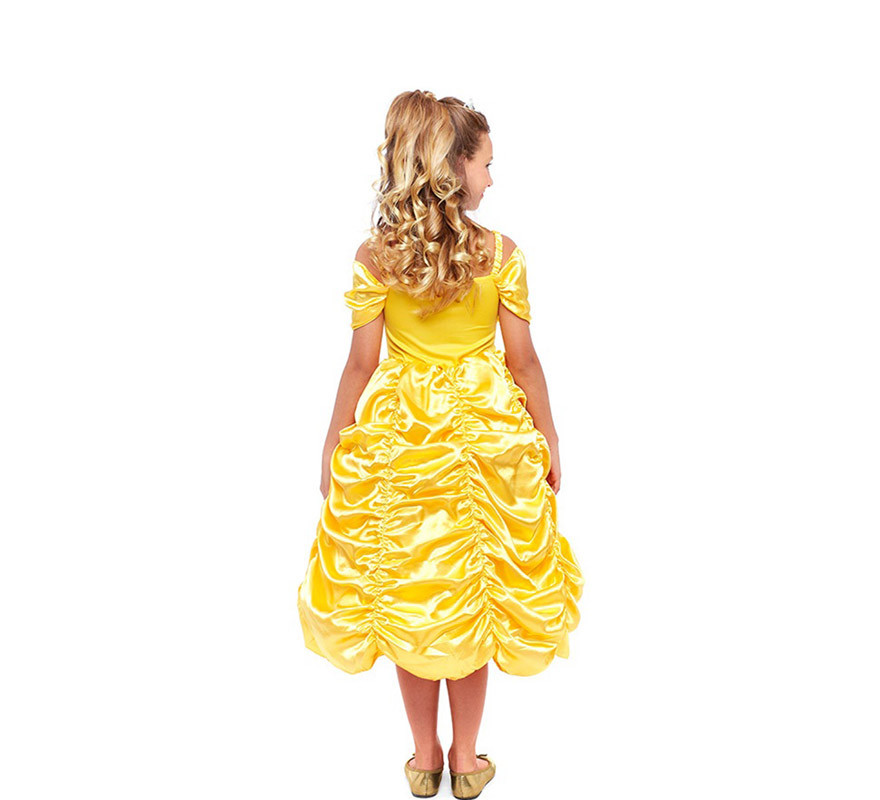 Gelbes Märchenprinzessin Kostüm für Mädchen-B