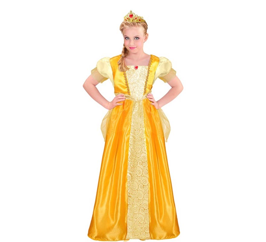 Yellow Princess Costume for Girls-B