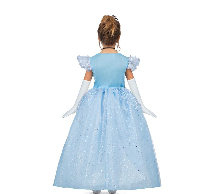 Costume da principessa delle fiabe celeste per bambina-B