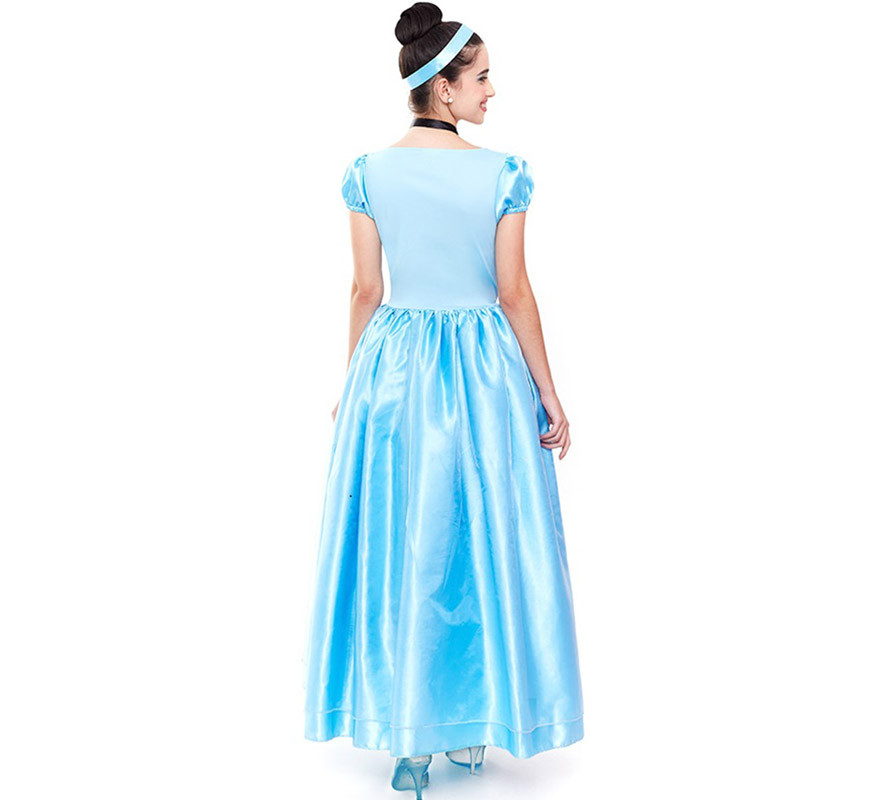 Disfraz de Princesa Azul de Cuento de Hadas para mujer-B