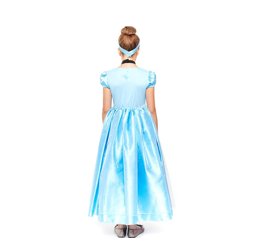 Costume da principessa delle fiabe blu per bambina-B