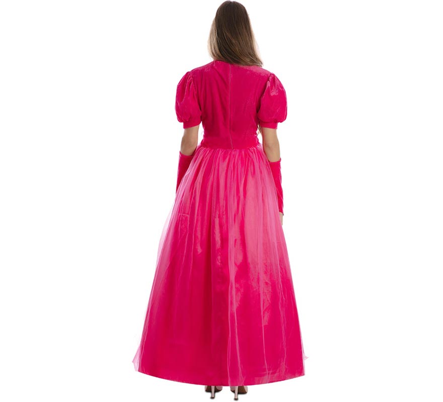 Fato de princesa rosa de conto de fadas para mulheres-B