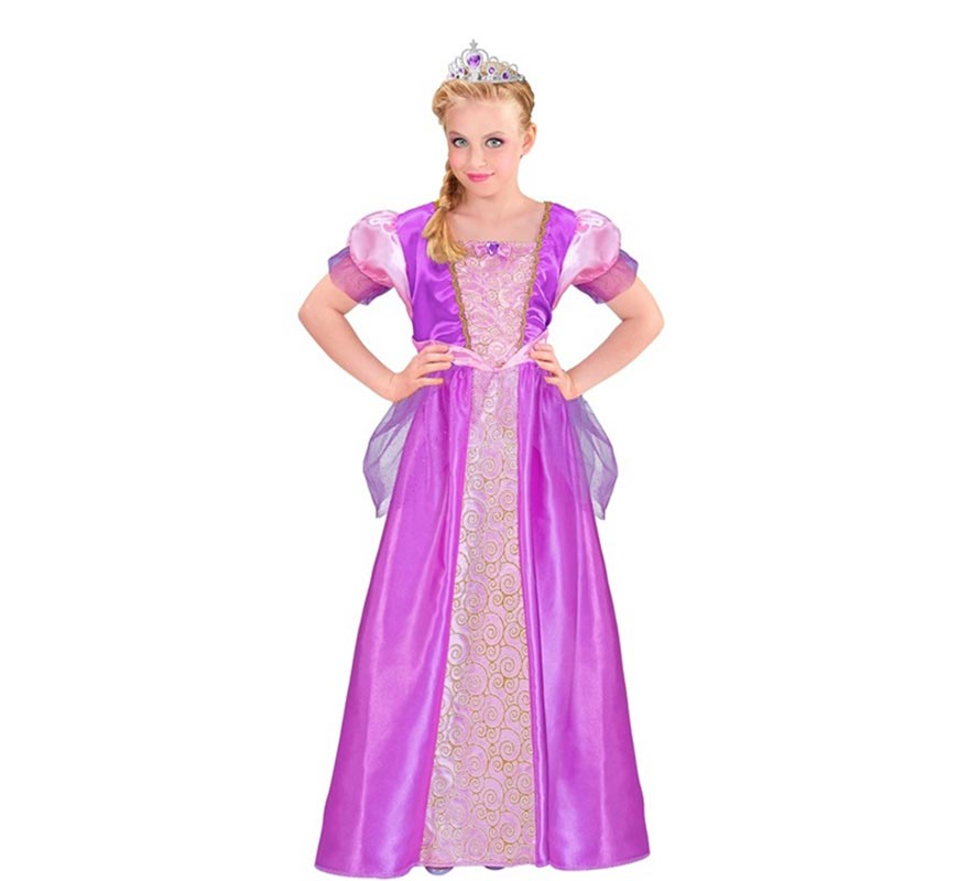 Fato de princesa lilás para meninas-B