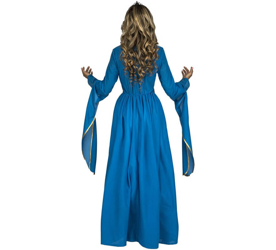 Blu costume principessa medievale per una donna-B