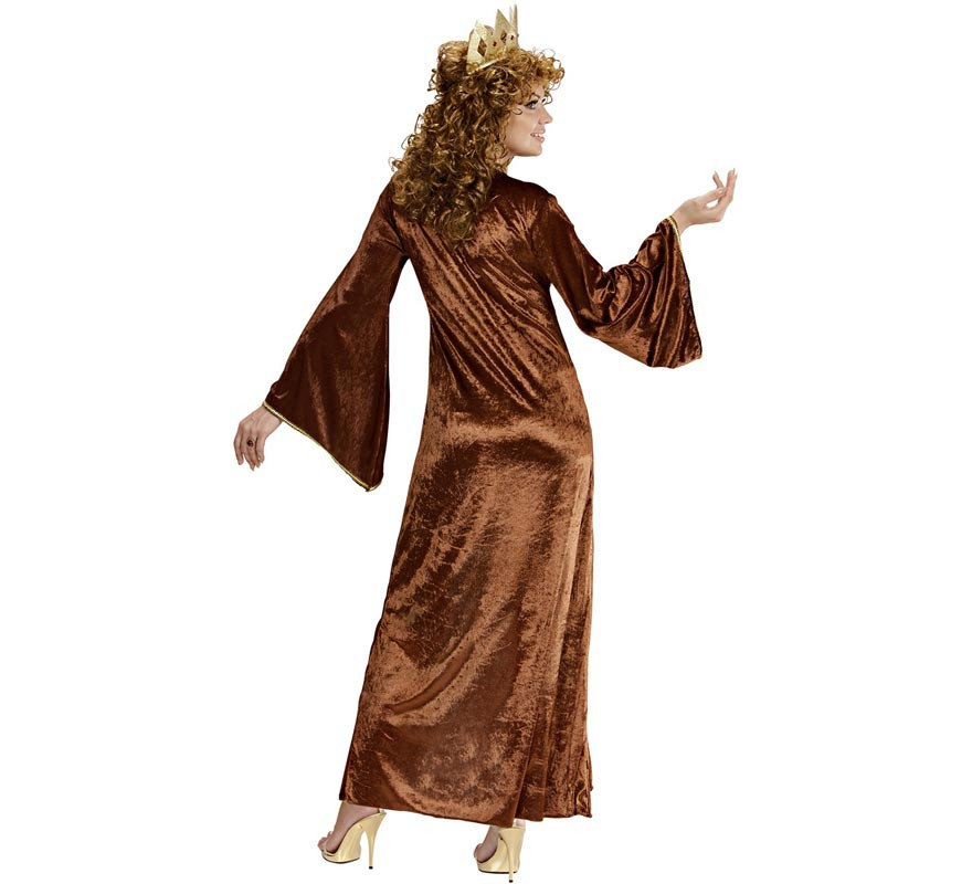 Disfraz de Princesa Medieval marrón y beige para mujer-B