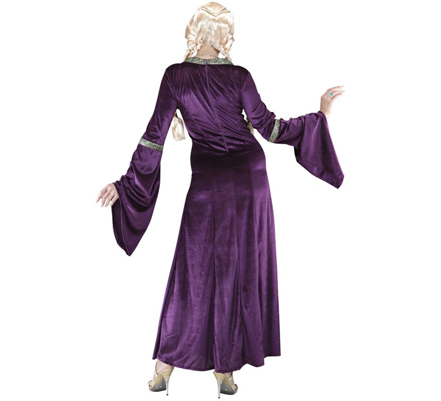 Disfraz de Princesa Medieval púrpura y gris para mujer-B