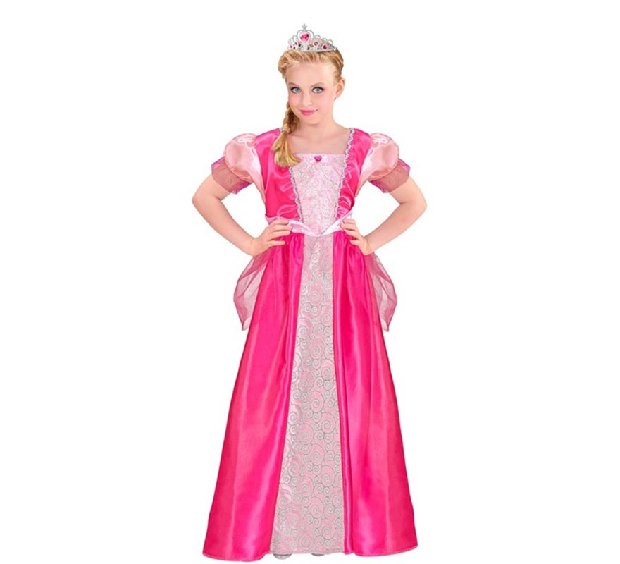 Fato de princesa rosa para meninas-B