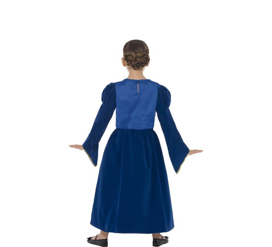 Disfraz de Princesa Tudor Azul para niña-B