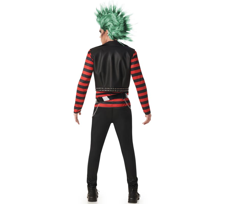 Traje punk listrado masculino-B