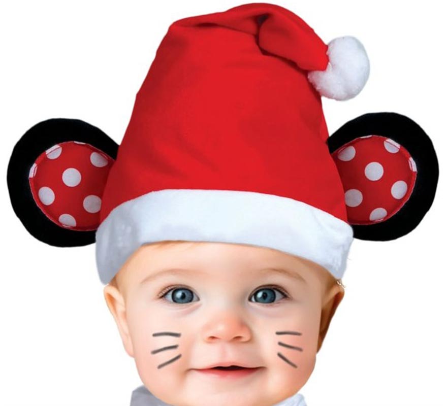 Kleine Maus Weihnachtsmannkostüm mit Gürtel für Babys-B