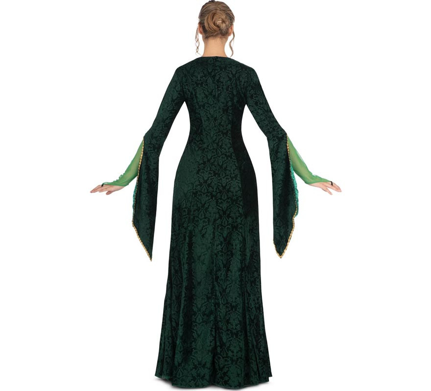 Costume de reine dragon vert avec diadème pour femme-B