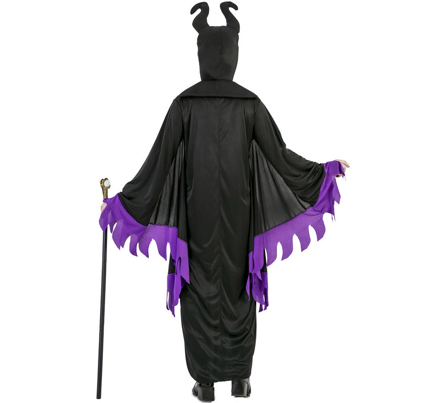 Evil Queen Kostüm mit lila Hörnern für Damen-B
