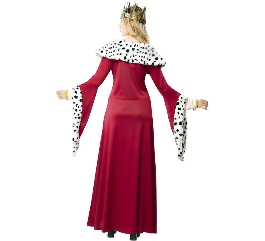 Fato de rainha medieval com estampado de luxo para mulher-B