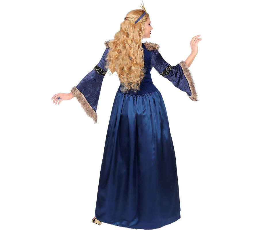 Langes Mittelalter Königin Kostüm für Damen-B