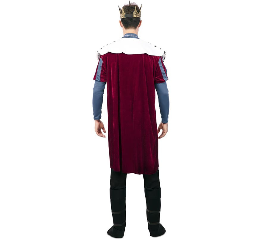 Costume da re medievale con stampa deluxe per uomo-B