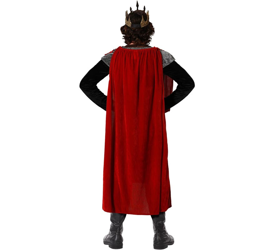 Fato de rei medieval vermelho para homem-B