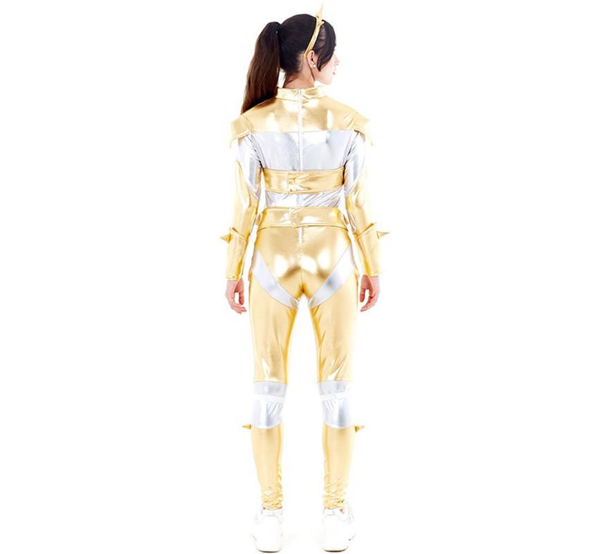 Disfraz de Robot Woman Estelar Dorado para mujer-B