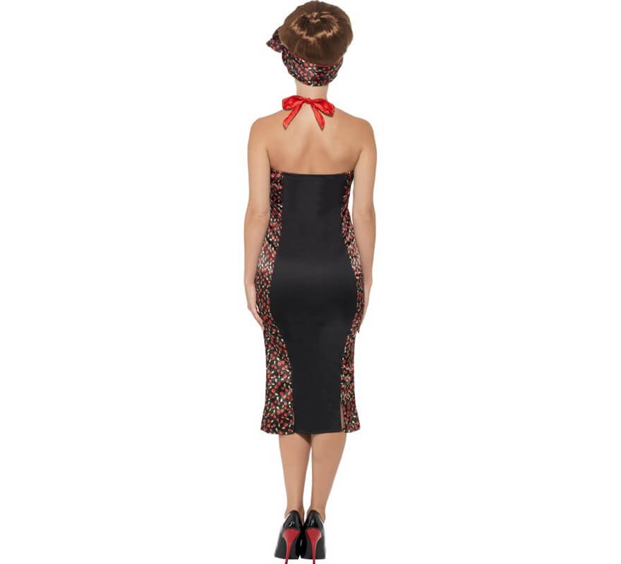 Disfraz de Rockabilly con Estampado de Cerezas para mujer-B