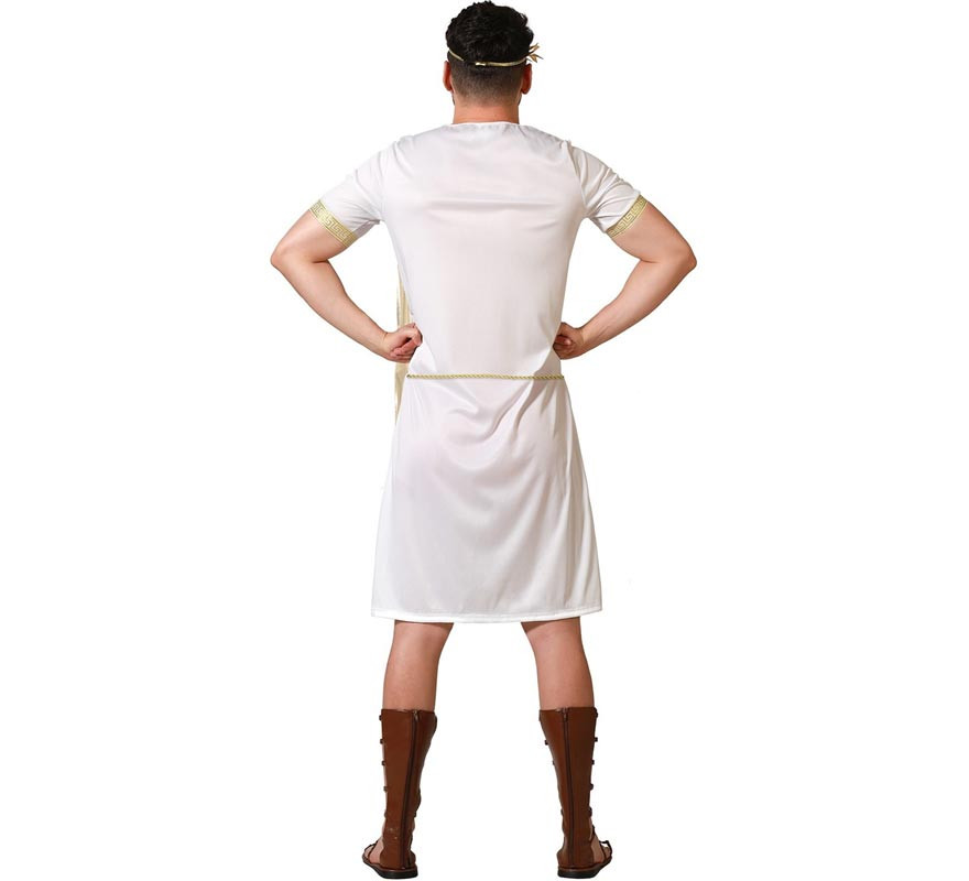 White Roman costume with gold details for men-B