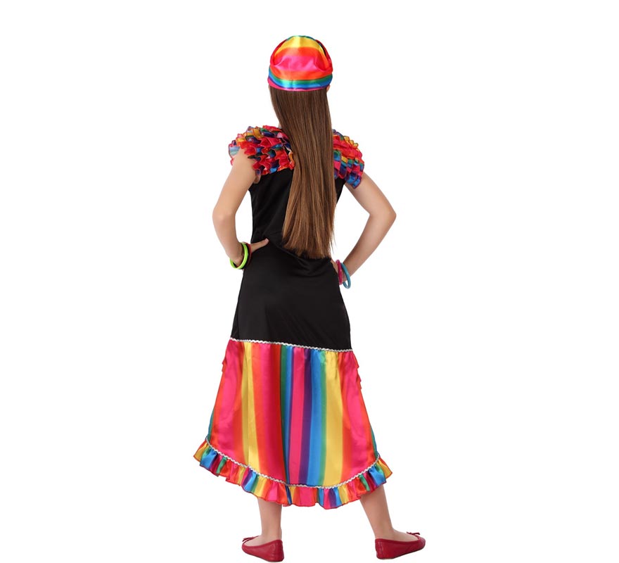 Disfraz de Rumbera multicolor para niña-B