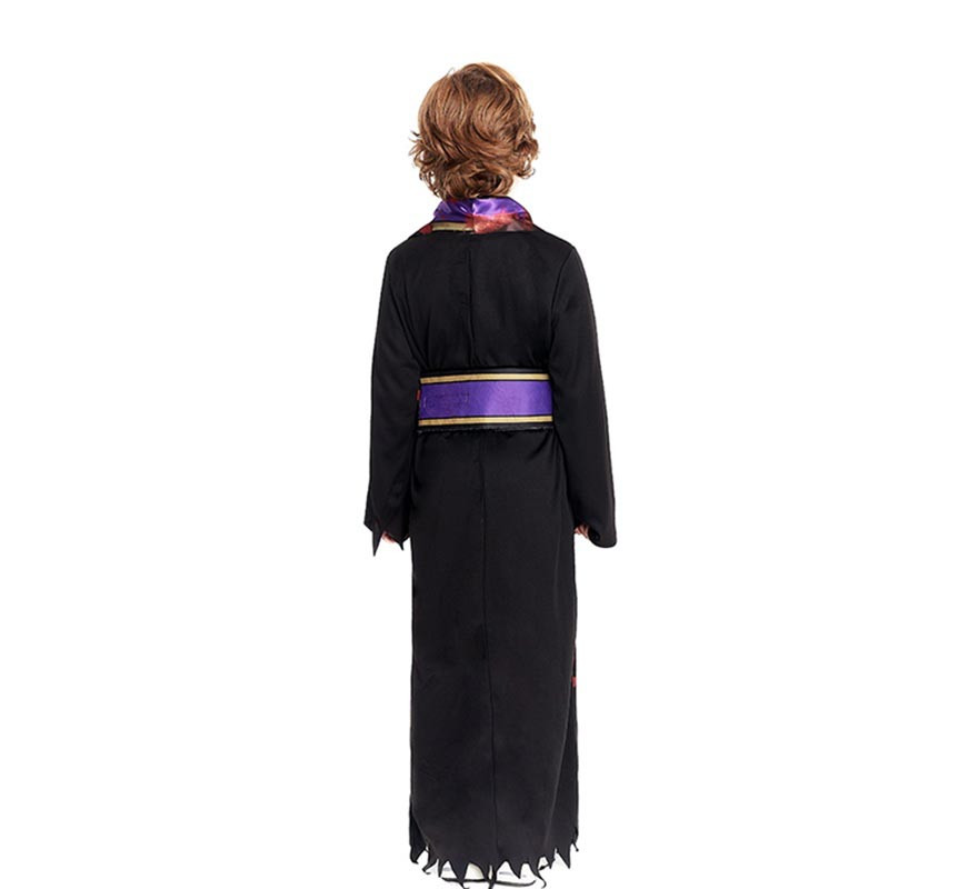 Costume de prêtre sanglant noir avec étole pour garçon-B