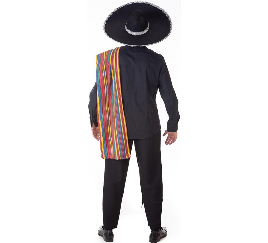 Costume da Señor Catrín Mariachi con poncho per uomo-B