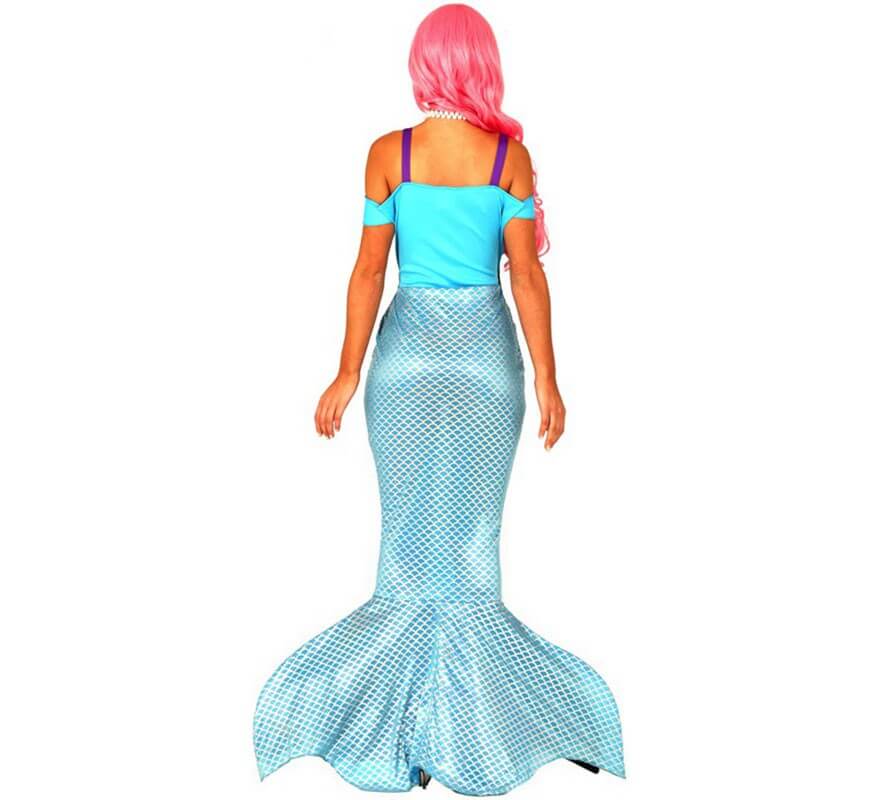 Blue Little Mermaid Kostüm für Damen-B