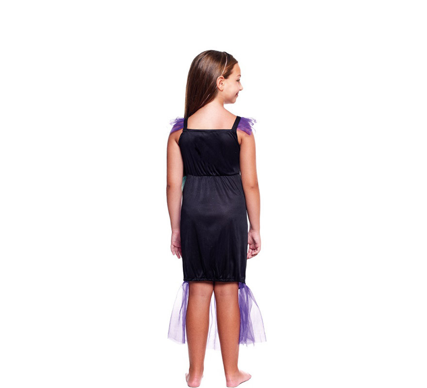 Dunkellila Meerjungfrauenkostüm für Mädchen-B