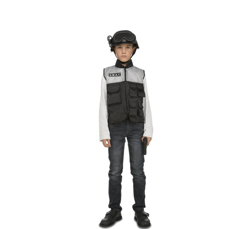 SWAT Kostüm mit Accessoires für Kinder-B
