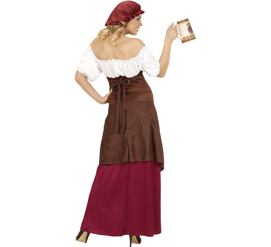 Allegro costume medievale da locandiere per donna-B