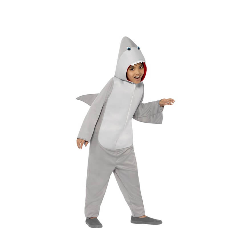 Costume da squalo grigio per bambini-B