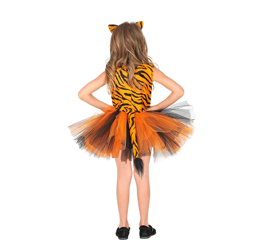 Tiger Kostüm mit Tutu und Schleife für ein Mädchen-B