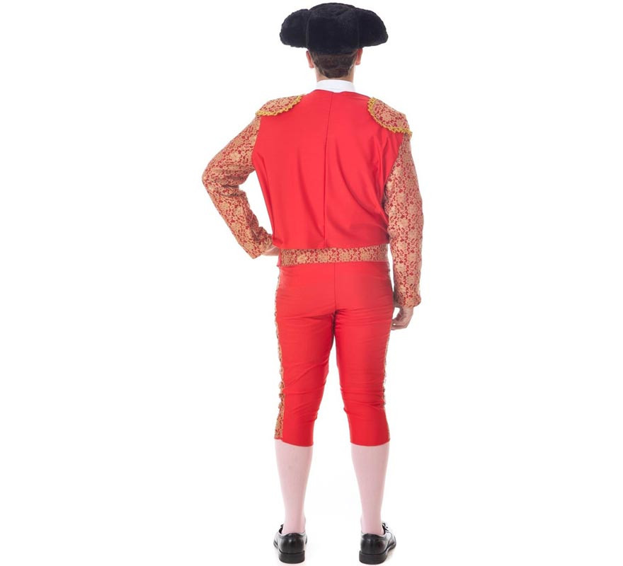 Disfraz de Torero clásico rojo y dorado para hombre-B