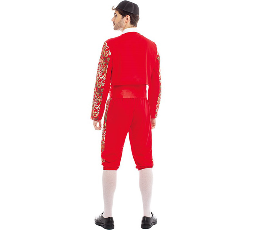 Costume da torero spagnolo rosso per uomo-B