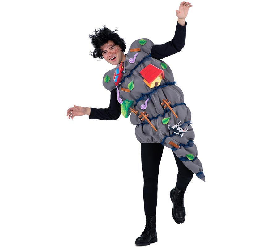 Adult Grey Tornado Costume with Accessories-B