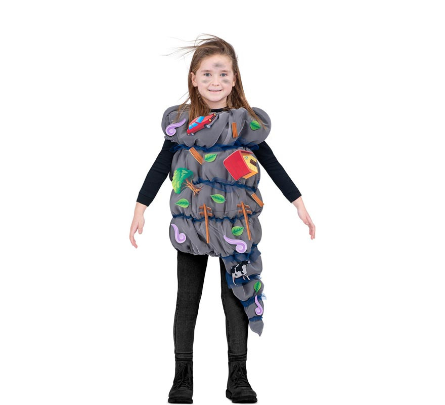 Costume Tornado grigio con accessori per bambini-B