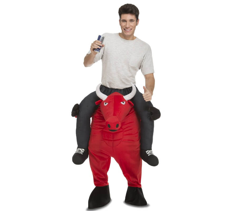 Disfraz de Toro Rojo a hombros para adultos-B