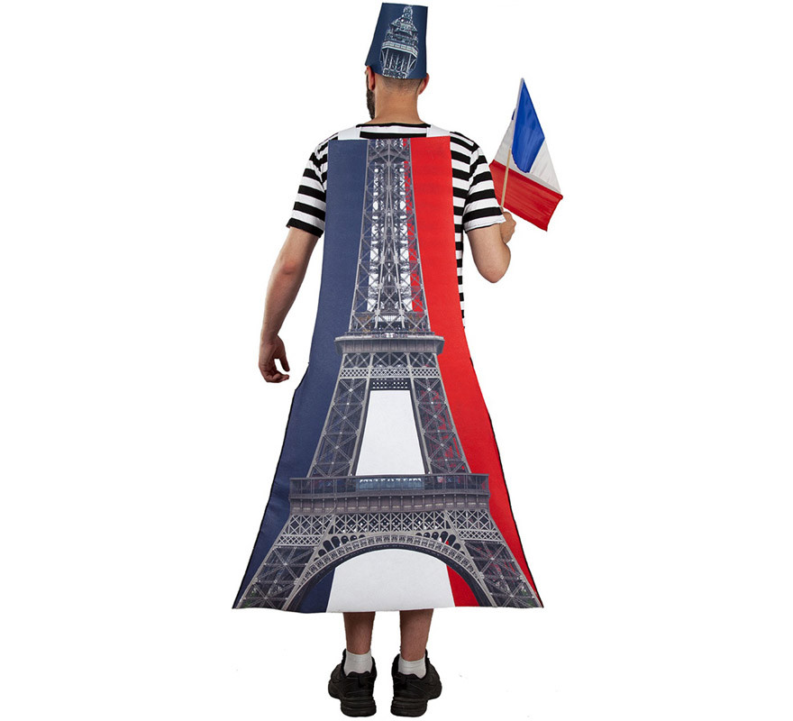 Fato de Torre Eiffel de Paris adulto-B