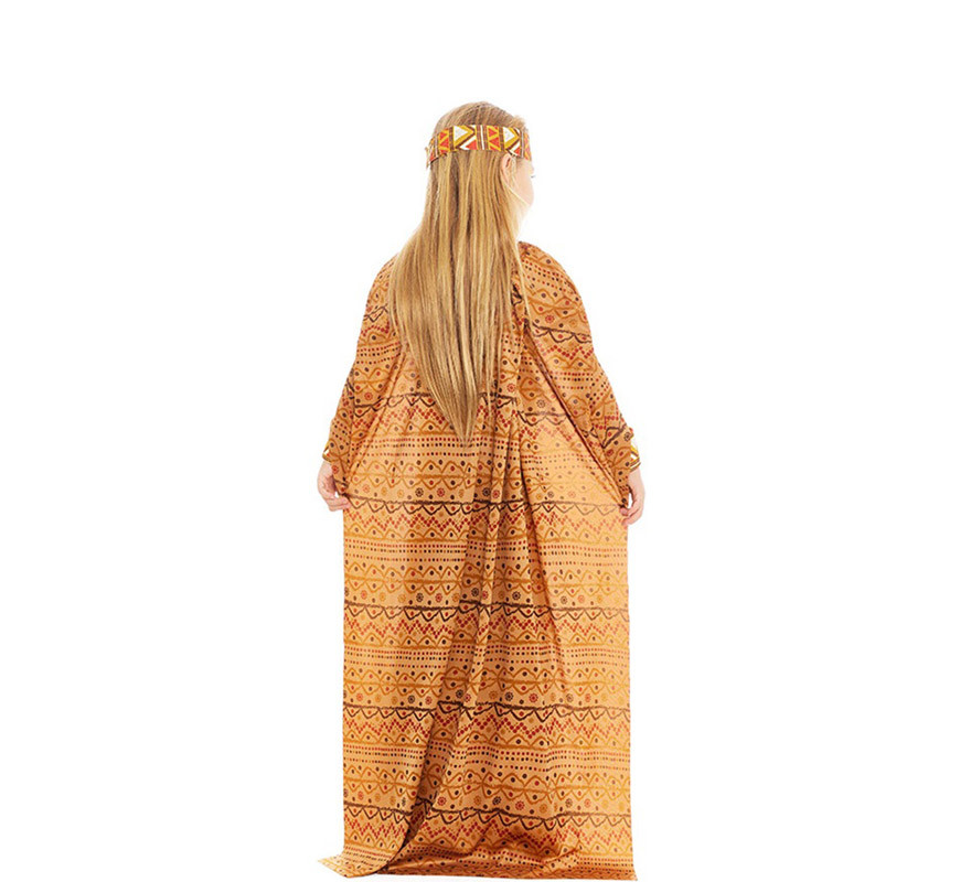 Disfraz de Tribal Africana amarillo y marrón para niña-B