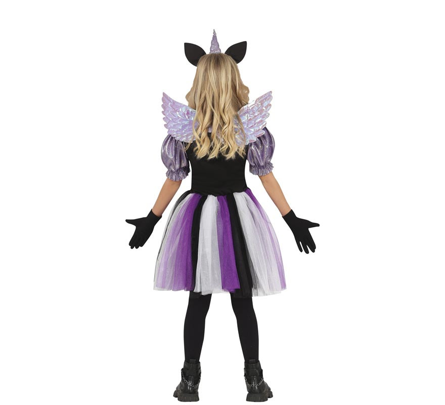 Costume da Unicorno scuro per bambina-B