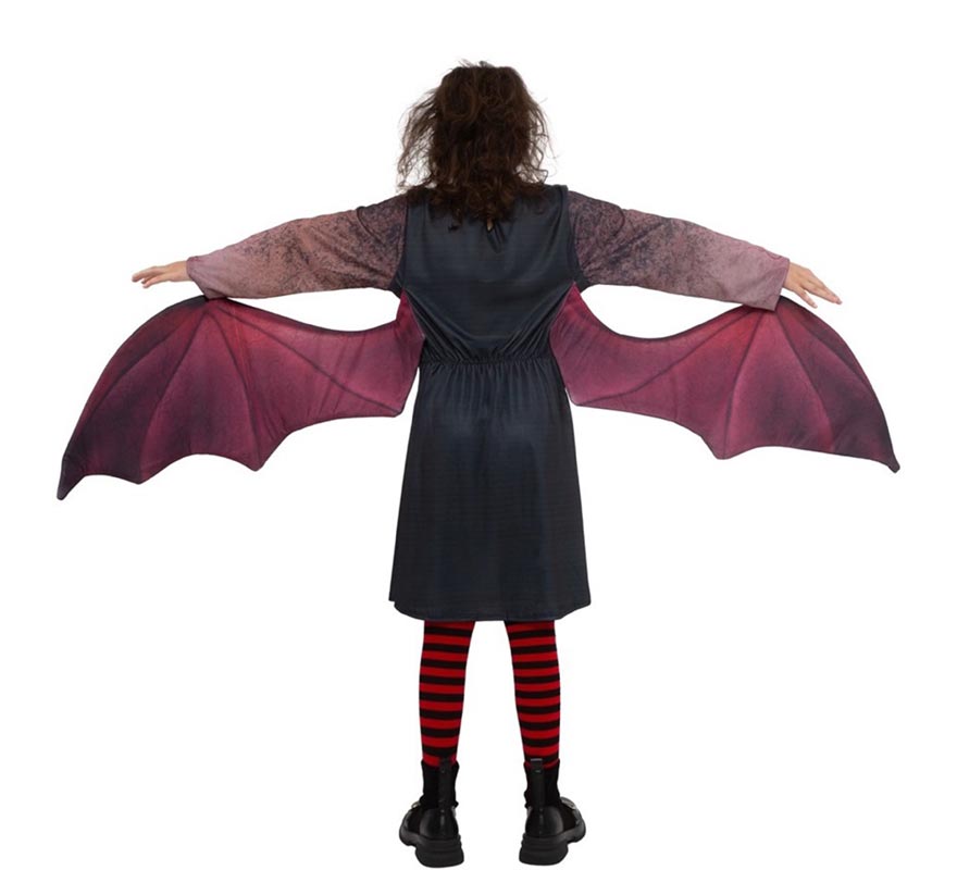 Disfraz de Vampira oscura con alas para niña-B