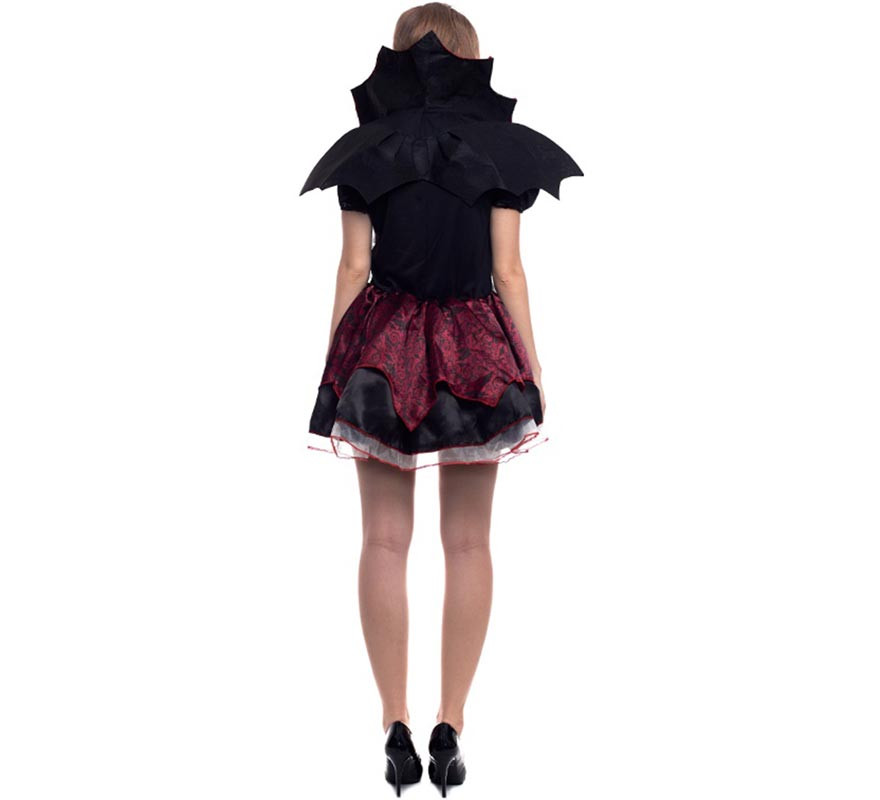 Costume Da Vampiro Per Bambina - Vestito Da Halloween Con Gonne E Mantella