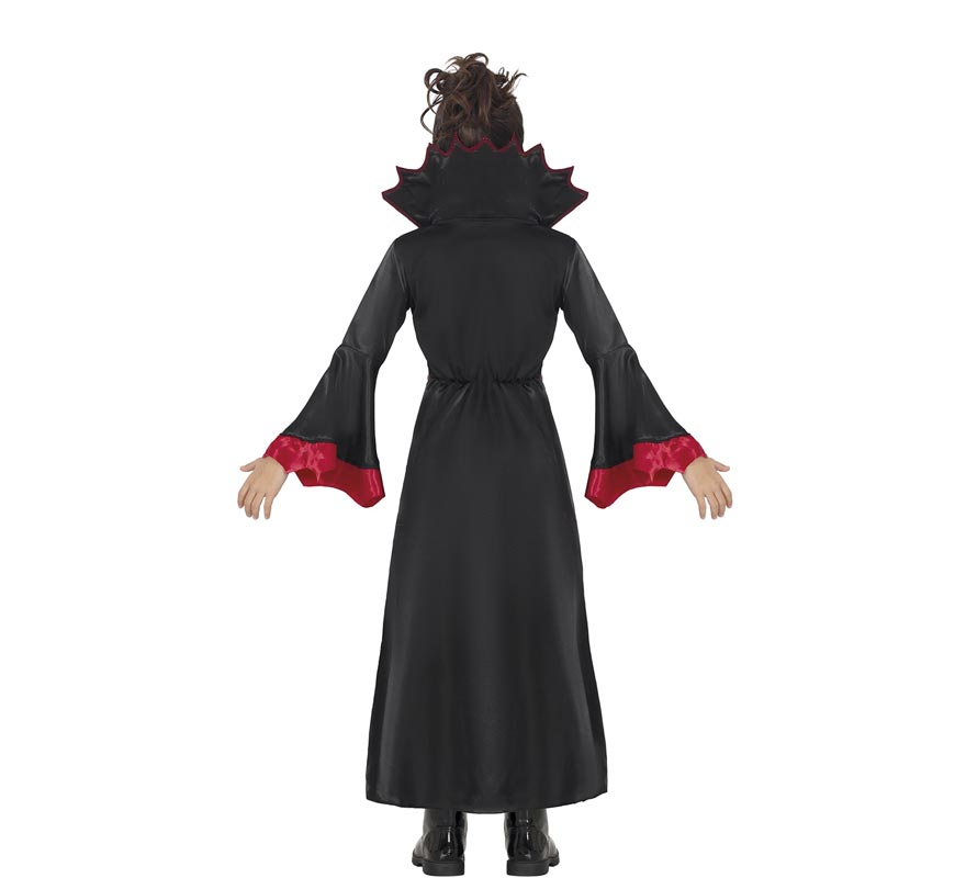 Burgundy Vampiress Costume for Girls-B