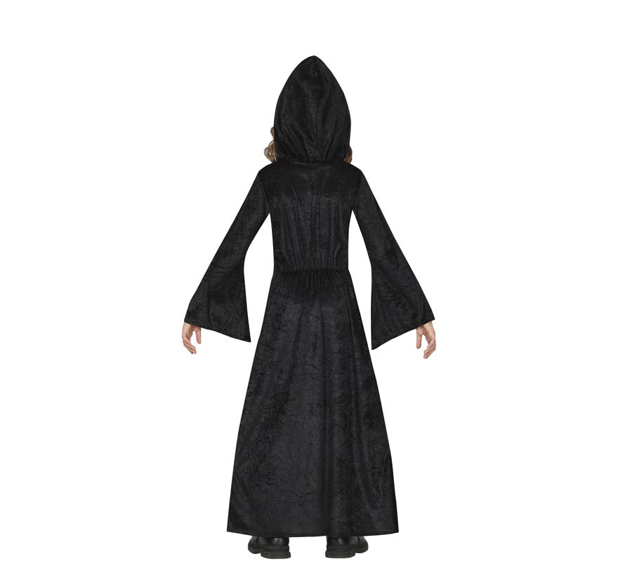 Black hooded vampire costume for girls-B