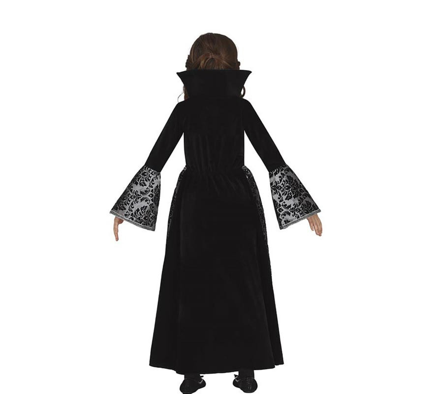 Disfraz de Vampiresa de Gótica plateada para niña-B